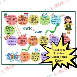 Επιτραπέζιο Snake & Ladders – Modal Verbs Edition